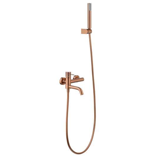 KIT BAÑO/DUCHA MONOMANDO BLESS ORO ROSA CEPILLADO BDB063-4ORC