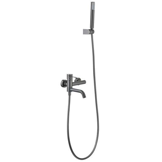 KIT BAÑO/DUCHA MONOMANDO BLESS BLACK GUN METAL BDB063-4BGM