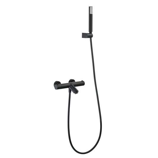 KIT BAÑO/DUCHA TERMOSTÁTICO BLESS NEGRO MATE BTB063-4NG