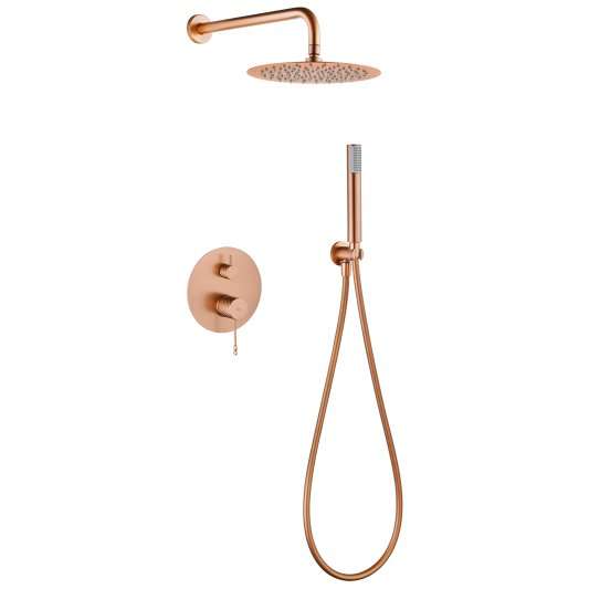 CONJUNTO DUCHA MONOMANDO EMPOTRADO BLESS ORO ROSA CEPILLADO GPB063/ORC
