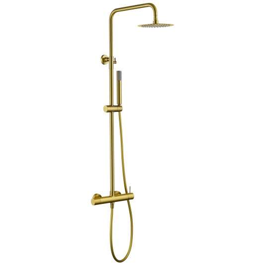 CONJUNTO DUCHA MONOMANDO GENOVA ORO CEPILLADO BDG053/OC