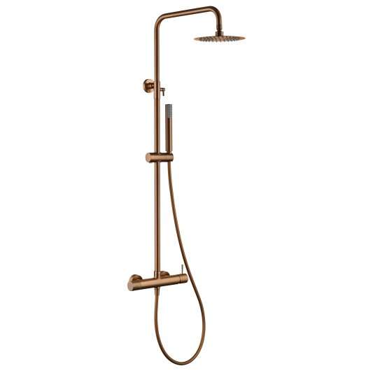 CONJUNTO DUCHA MONOMANDO GENOVA ORO ROSA CEPILLADO BDG053/ORC