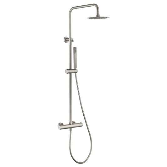 CONJUNTO DUCHA TERMOSTÁTICO GENOVA NÍQUEL CEPILLADO BTG053/NQ