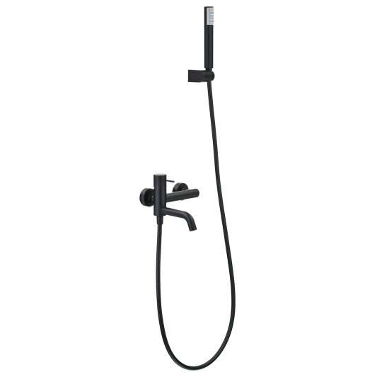 KIT BAÑO/DUCHA MONOMANDO GENOVA NEGRO MATE BDG053-4NG