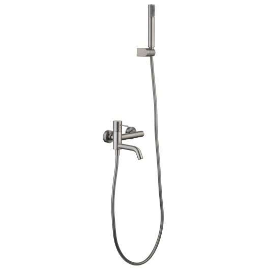 KIT BAÑO/DUCHA MONOMANDO GENOVA NÍQUEL CEPILLADO BDG053-4NQ