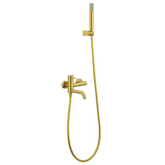 KIT BAÑO/DUCHA MONOMANDO GENOVA ORO CEPILLADO BDG053-4OC