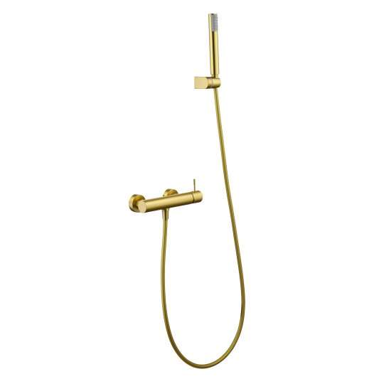 KIT DUCHA MONOMANDO GENOVA ORO CEPILLADO BDG053-5OC