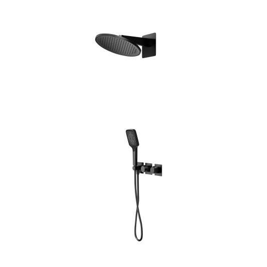 CONJUNTO DUCHA TERMOSTÁTICO EMPOTRADO INARI NEGRO MATE GTI067/NG