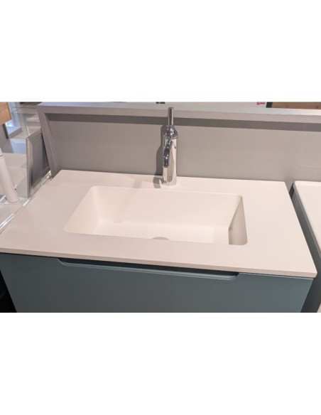 Encimera con lavabo Solid Surface mod. Top Qube 45 a medida