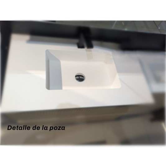 Encimera con lavabo Solid Surface mod. Top Qube 45 a medida