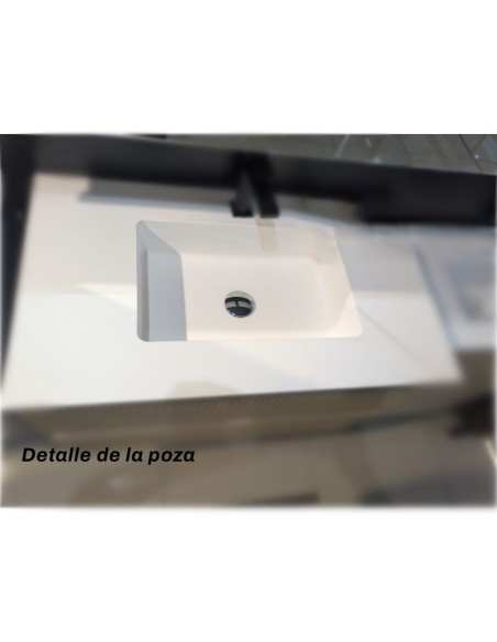 Encimera con lavabo Solid Surface mod. Top Qube 45 a medida