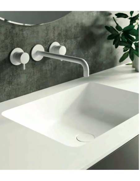 Encimera con lavabo Solid Surface mod. Top Qube 45 a medida