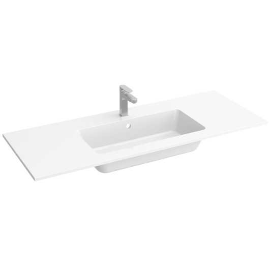 Encimera con lavabo Solid Surface mod. Vilna de 121x46 cm 1S