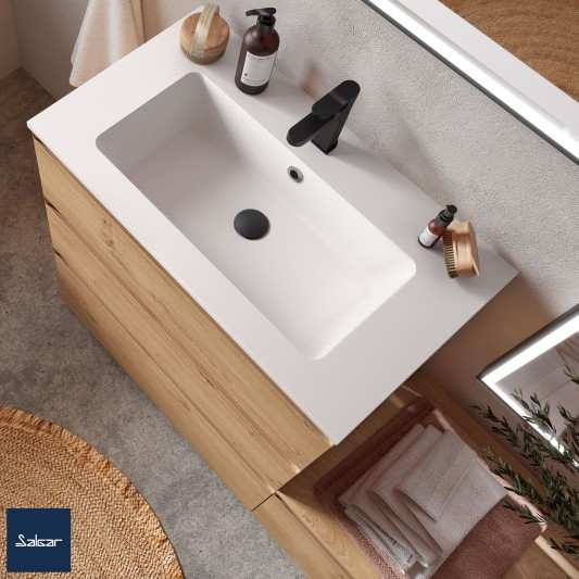 Encimera con lavabo Solid Surface mod. Vilna de 101x46 cm 2