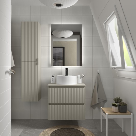 SALGAR KIRA Mueble de baño suspendido con lavabo Lisboa 60-70-80-100 2