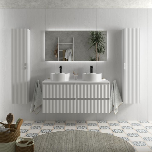 SALGAR KIRA Mueble de baño suspendido con lavabo Lisboa 120 2 pozas 4 2