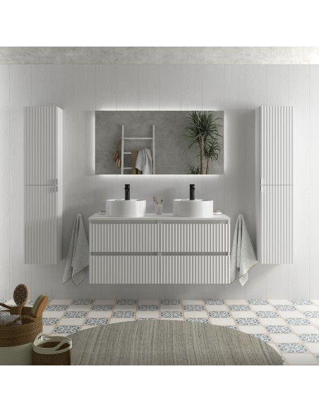 SALGAR KIRA Mueble de baño suspendido con lavabo Lisboa 120 2 pozas 4