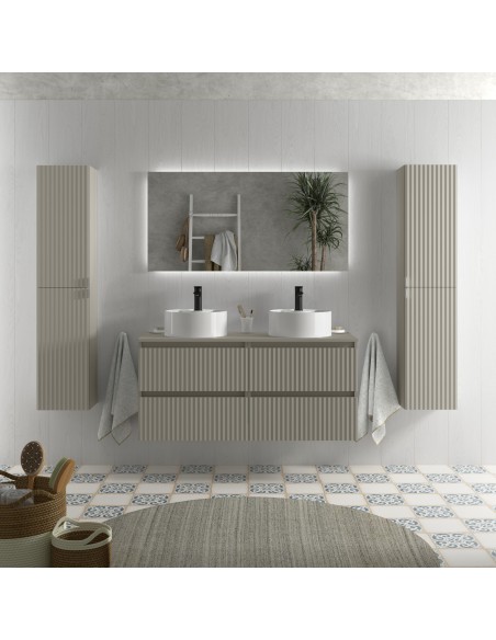 SALGAR KIRA Mueble de baño suspendido con lavabo Lisboa 120 2 pozas 4