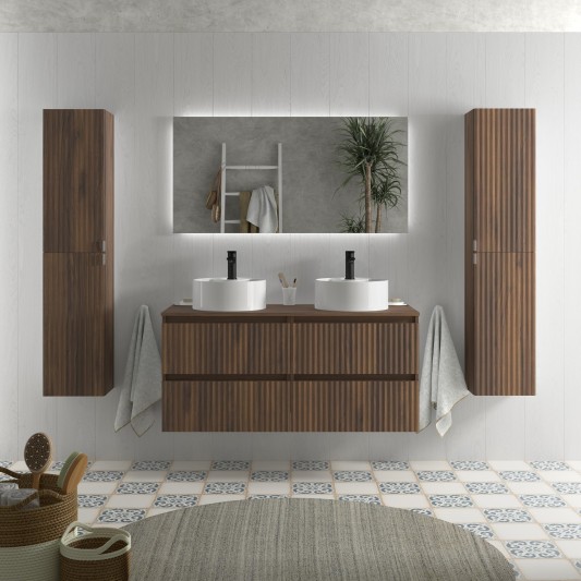 SALGAR KIRA Mueble de baño suspendido con lavabo Lisboa 120 2 pozas 4
