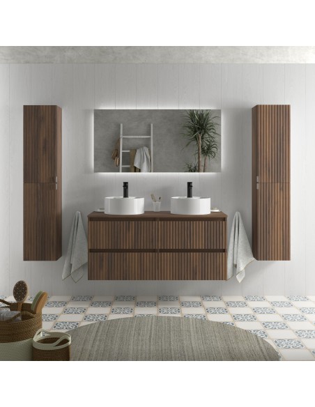 SALGAR KIRA Mueble de baño suspendido con lavabo Lisboa 120 2 pozas 4