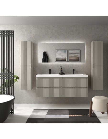 SALGAR KIRA Mueble de baño suspendido con lavabo Toscana 140 2 pozas