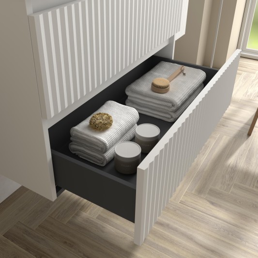 SALGAR KIRA Mueble de baño suspendido con lavabo Toscana 140 2 pozas