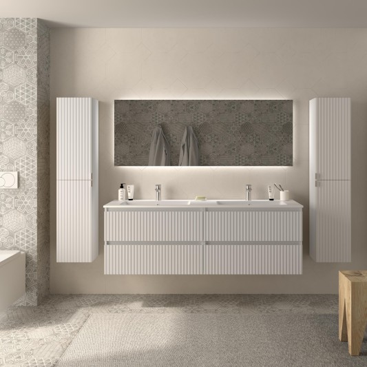 SALGAR KIRA Mueble de baño suspendido con lavabo Vilna 160 2 pozas So 2