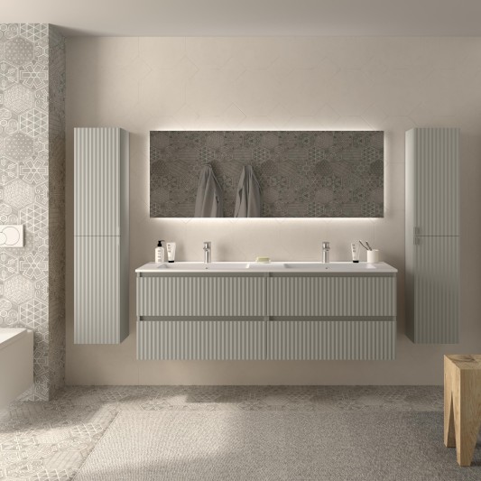 SALGAR KIRA Mueble de baño suspendido con lavabo Vilna 160 2 pozas So
