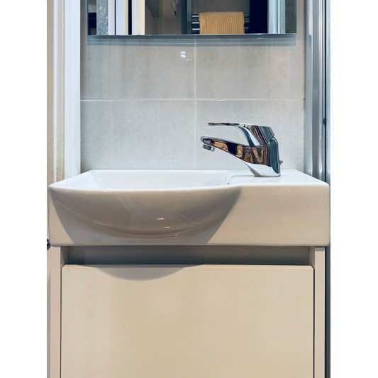 Mini mueble baño suspendido Slim curvo lacado Avila dos 45x25