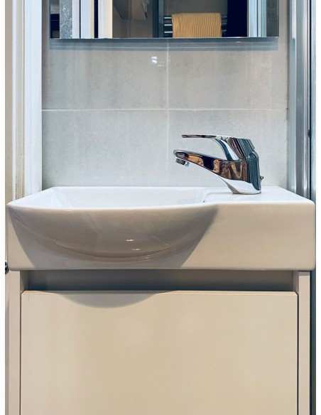 Mini mueble baño suspendido Slim curvo lacado Avila dos 45x25