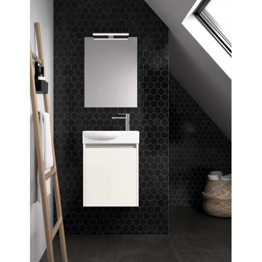 Mini mueble baño suspendido Slim curvo lacado Avila dos 45x25