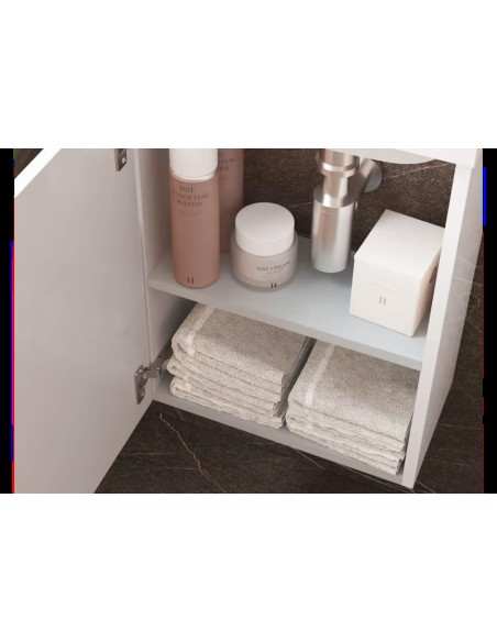 Mini mueble baño suspendido Slim curvo lacado Avila dos 45x25