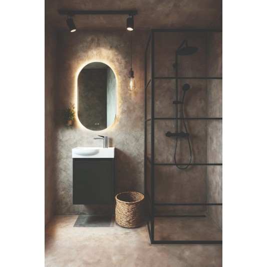 Mini mueble baño suspendido Slim curvo lacado Avila dos 45x25