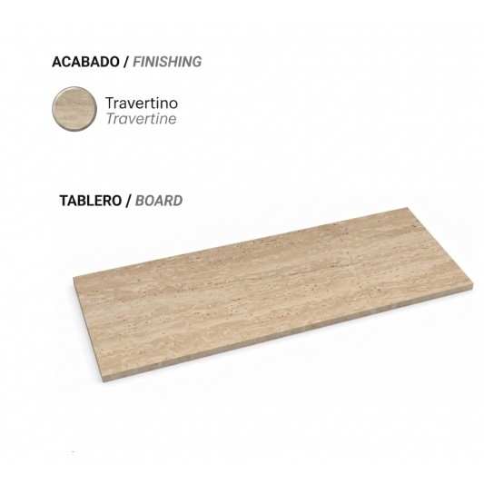Tapa mueble Piedra sinterizada travertino 80-100-120