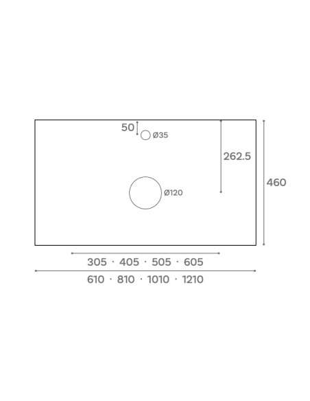 Tapa mueble Piedra sinterizada travertino 80-100-120