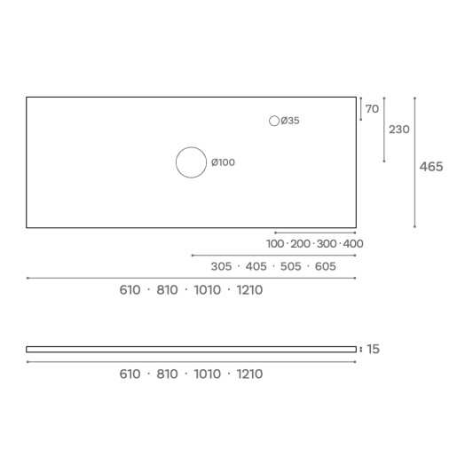 Tapa mueble Piedra sinterizada travertino 80-100-120