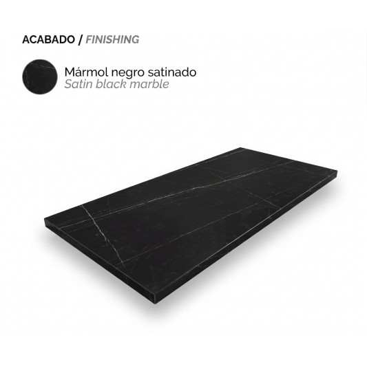 Tapa mueble Piedra sinterizada Marmol negro 80-100-120