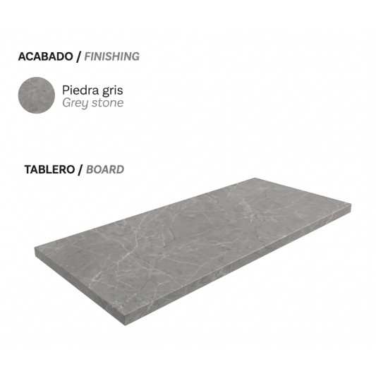 Tapa mueble Piedra sinterizada Marmol gris 80-100-120
