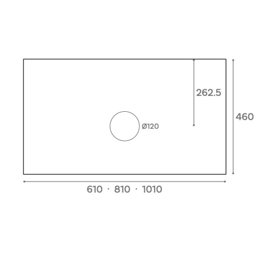 Tapa mueble Piedra sinterizada Blanca 80-100-120