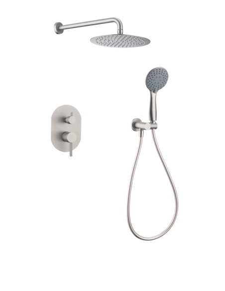 Conjunto de ducha monomando empotrado Soul Acero de Sky bath