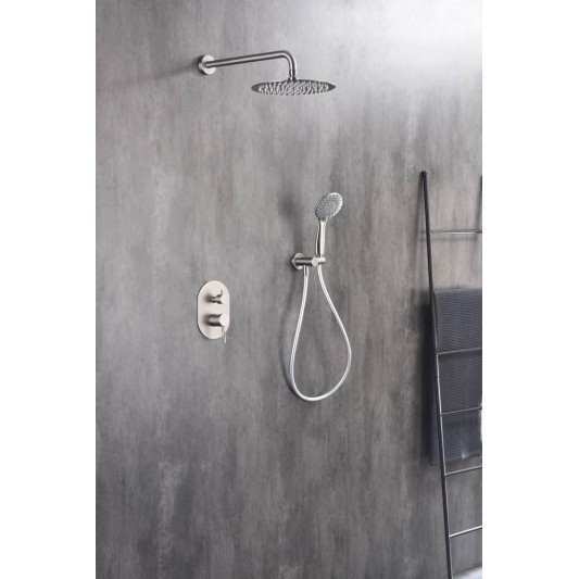 Conjunto de ducha monomando empotrado Soul Acero de Sky bath