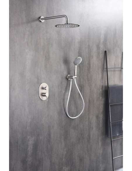 Conjunto de ducha monomando empotrado Soul Acero de Sky bath