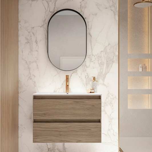 Pack de oferta Mueble baño suspendido Box de Visobath 2 Cajones 60-70-80-100-120