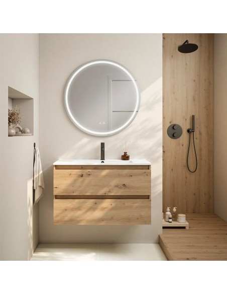 Pack de oferta Mueble baño suspendido Box de Visobath 2 Cajones 60-70-80-100-120