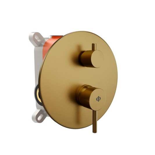 Conjunto Ducha monomando empotrable SIRIO ORO PVD 2