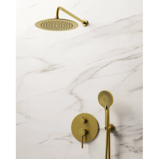 Conjunto Ducha monomando empotrable SIRIO ORO PVD