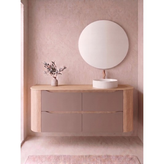 NILBAT AURA Mueble de baño TOP con curva 2 o 4 cajones 60-240 cm