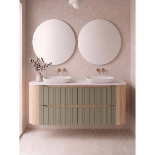 NILBAT AURA Mueble de baño TOP con curva 2 o 4 cajones 60-240 cm