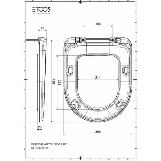 Tapa Wc compatible modelo Win Strohm teka