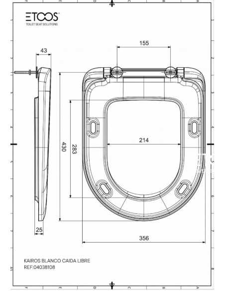 Tapa Wc compatible modelo Win Strohm teka